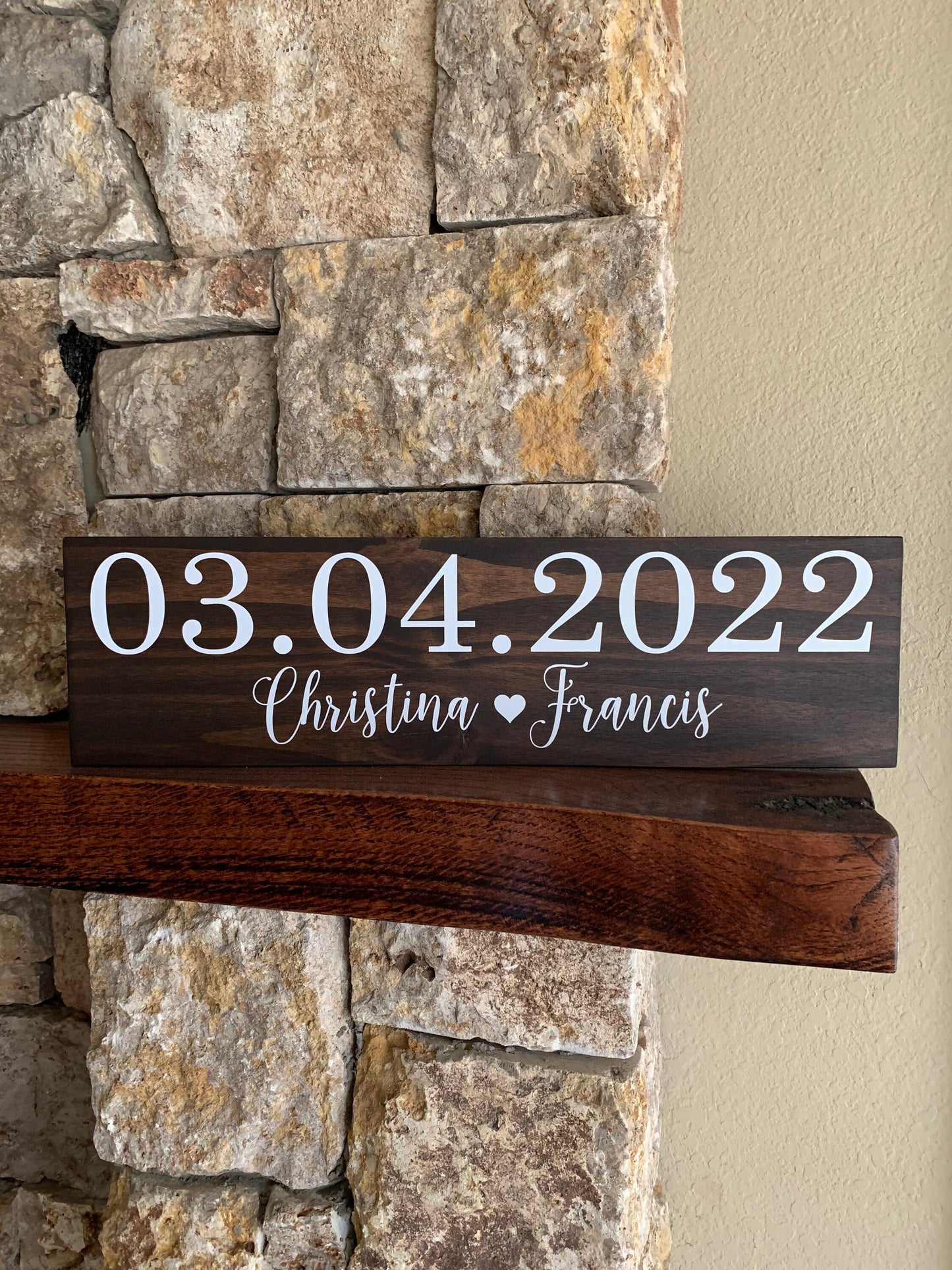 Save the Date Sign, Wedding Announcement Sign, Engagement Photo Prop, Rustic Wedding Decor