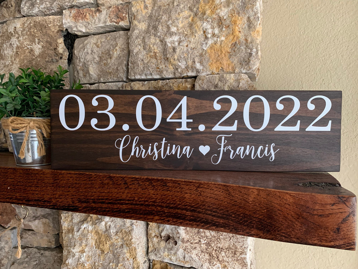 Save the Date Sign, Wedding Announcement Sign, Engagement Photo Prop, Rustic Wedding Decor