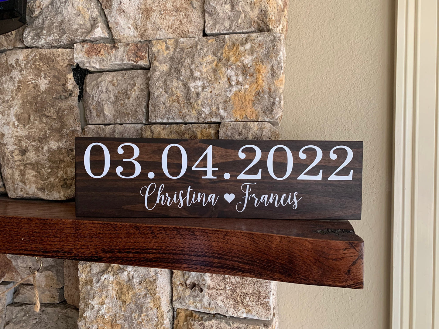 Save the Date Sign, Wedding Announcement Sign, Engagement Photo Prop, Rustic Wedding Decor