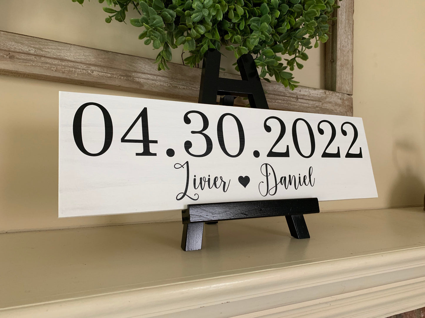 Save the Date Sign, Wedding Announcement Sign, Engagement Photo Prop, Rustic Wedding Decor