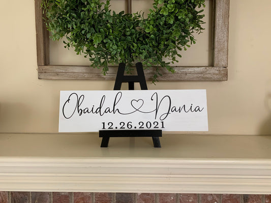 Save the Date Sign, Wedding Announcement Sign, Engagement Photo Prop, Rustic Wedding Decor