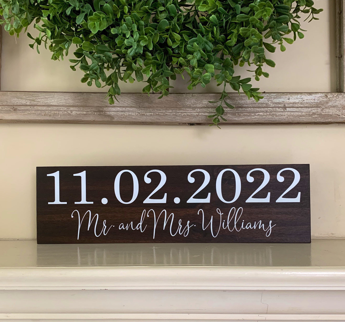 Save the Date Sign, Wedding Announcement Sign, Engagement Photo Prop, Rustic Wedding Decor