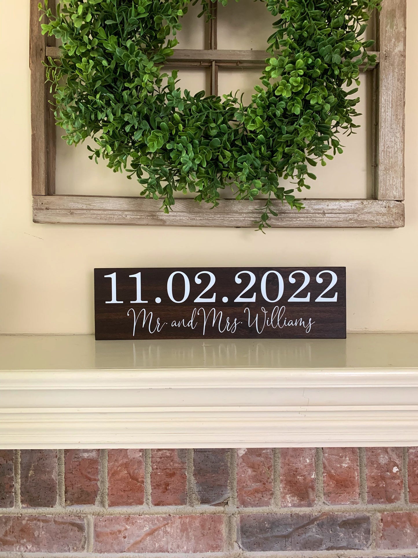 Save the Date Sign, Wedding Announcement Sign, Engagement Photo Prop, Rustic Wedding Decor