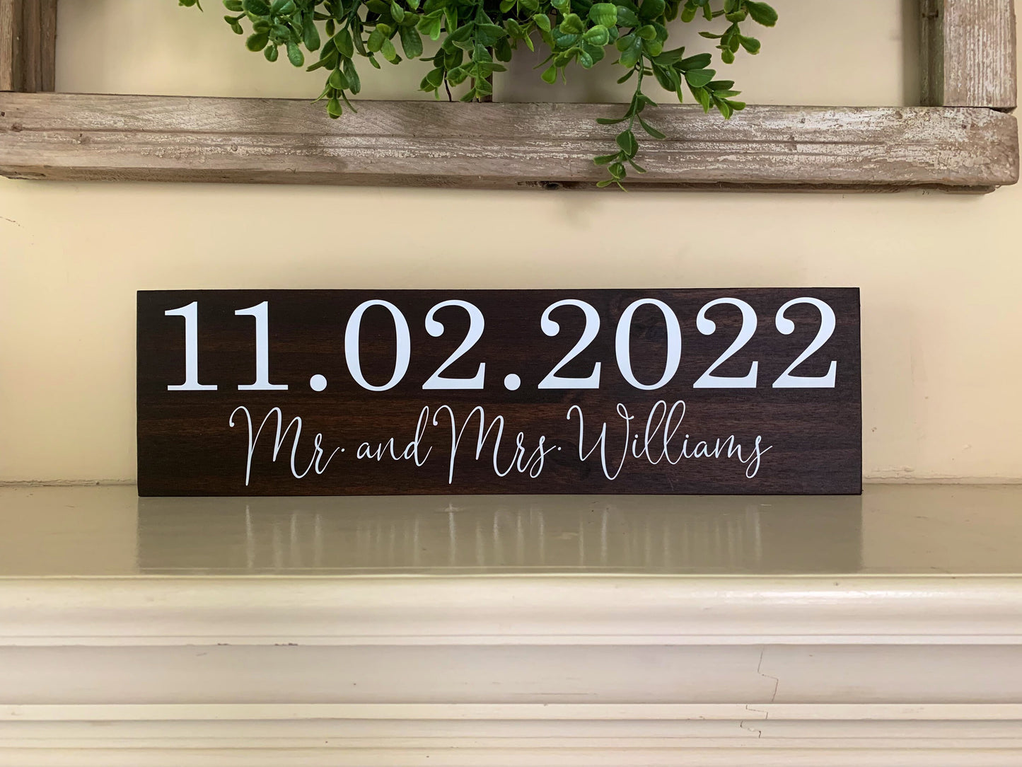 Save the Date Sign, Wedding Announcement Sign, Engagement Photo Prop, Rustic Wedding Decor