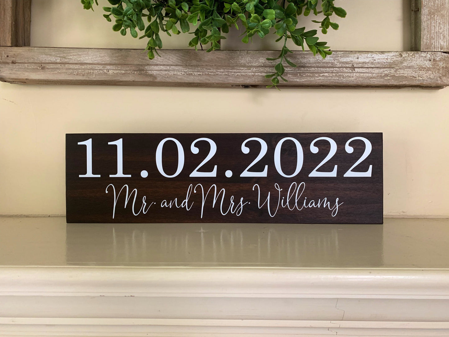 Save the Date Sign, Wedding Announcement Sign, Engagement Photo Prop, Rustic Wedding Decor