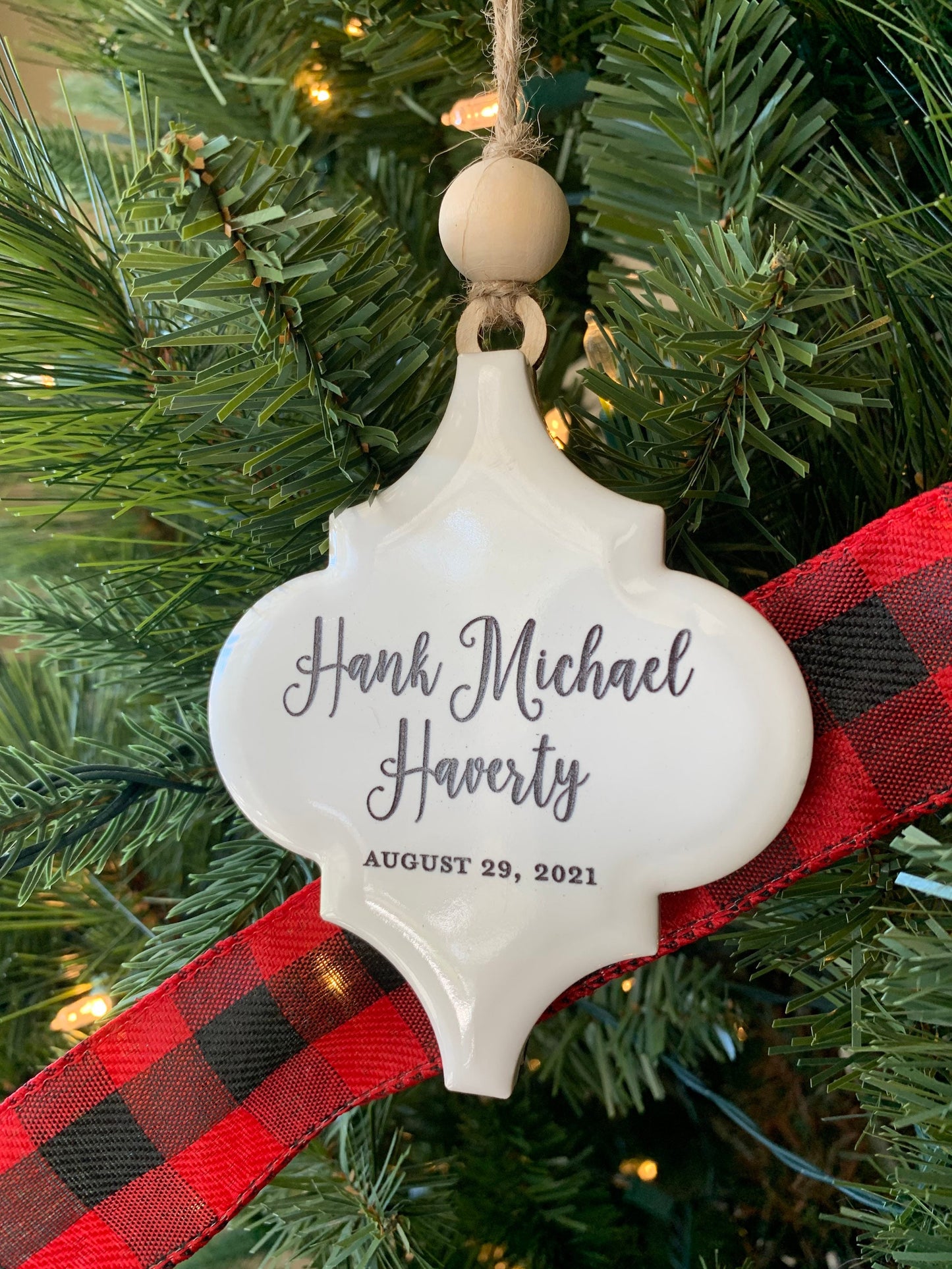 Baby's First Christmas Ornament  | Porcelain Ornament