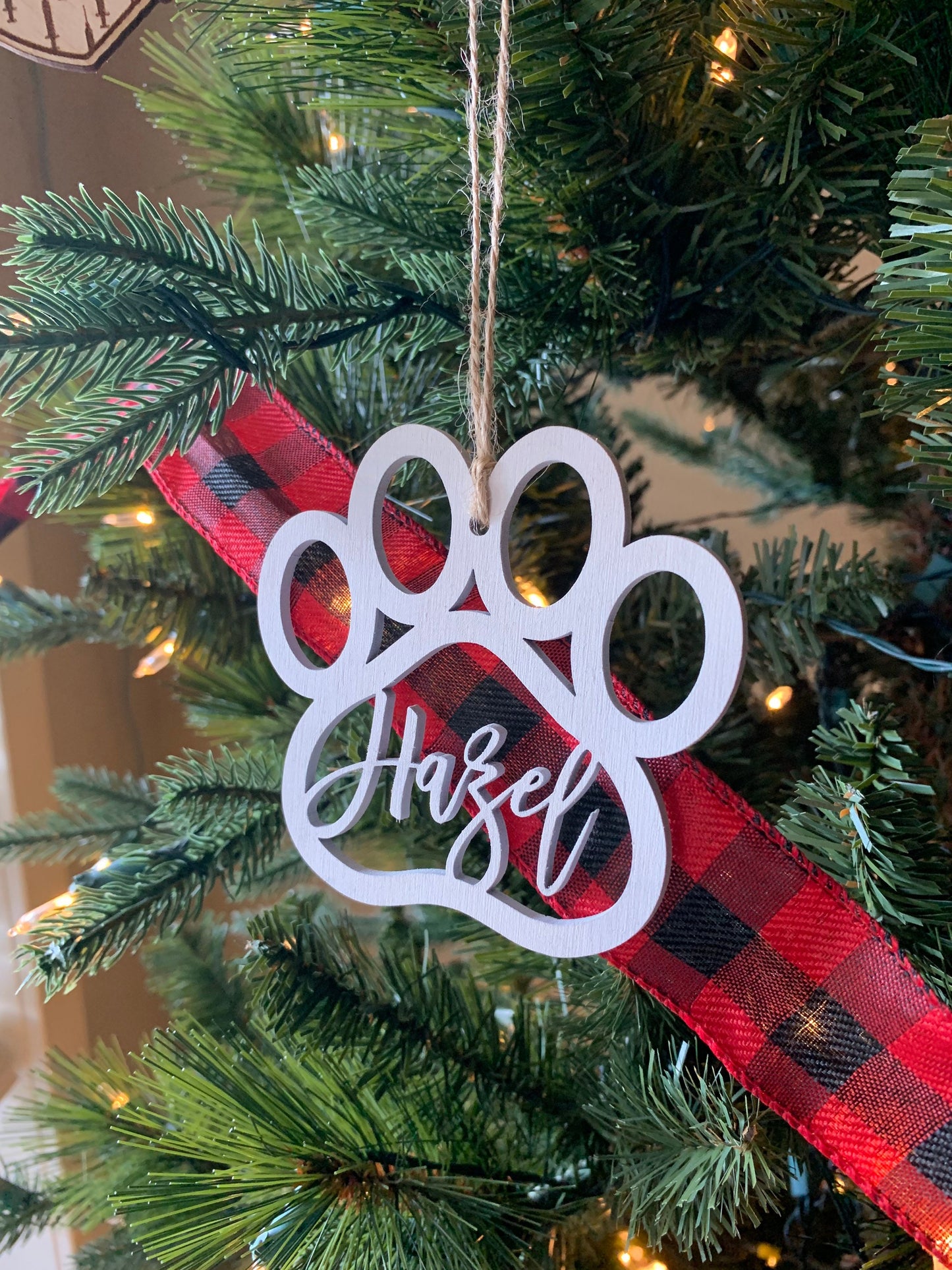 Personalized Dog Paw Ornament