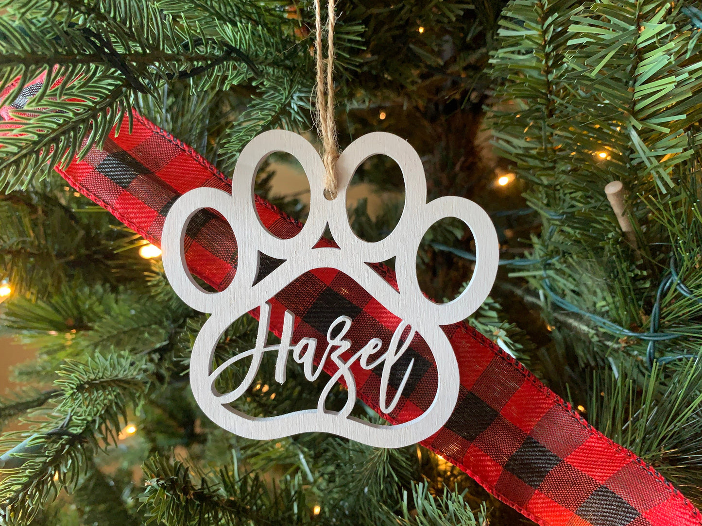 Personalized Dog Paw Ornament