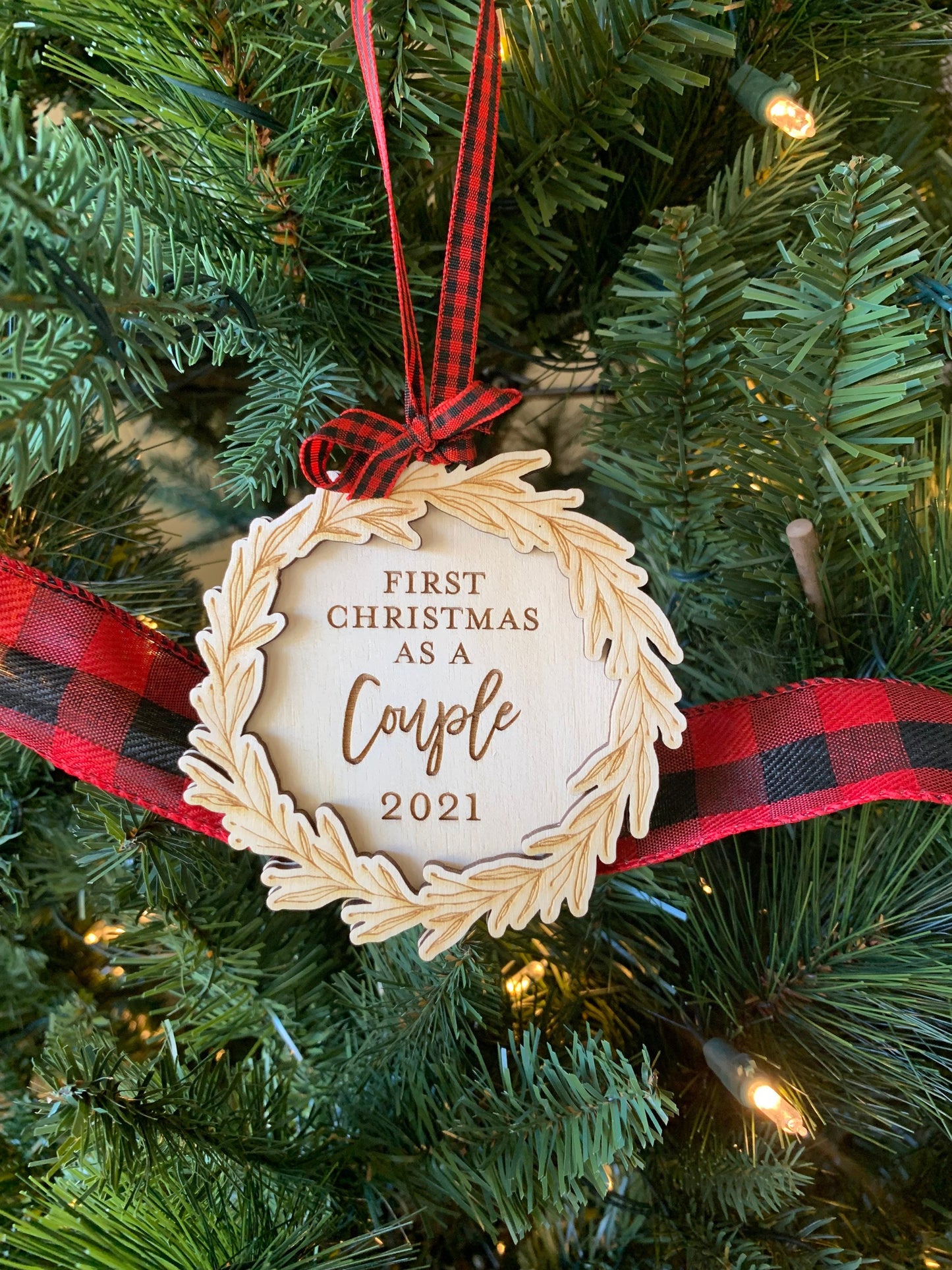 Custom Engraved First Christmas as Godparents Ornament