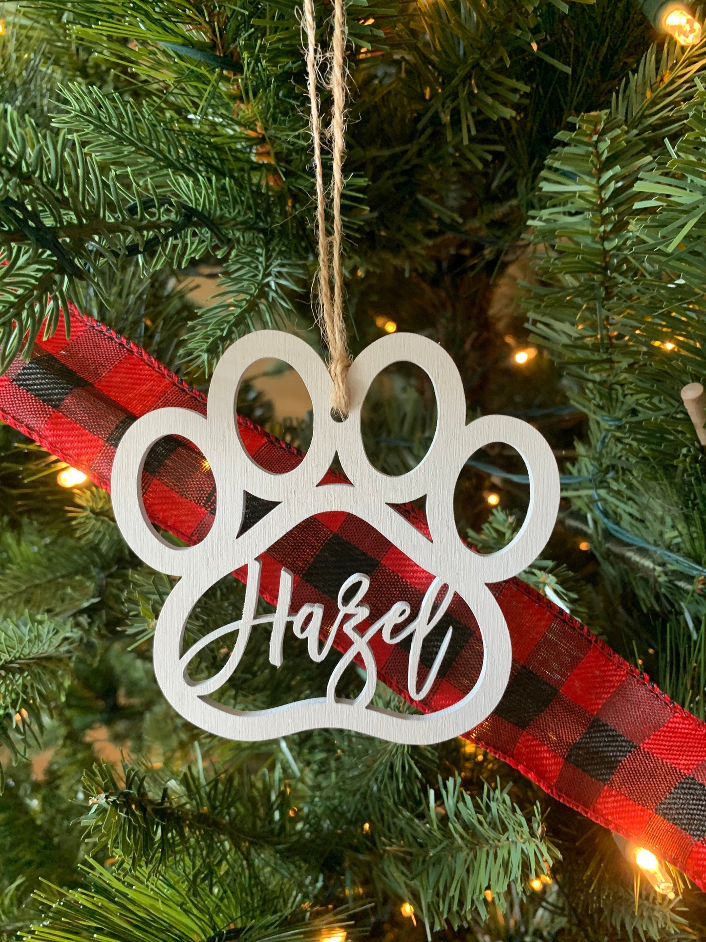 Personalized Dog Paw Ornament