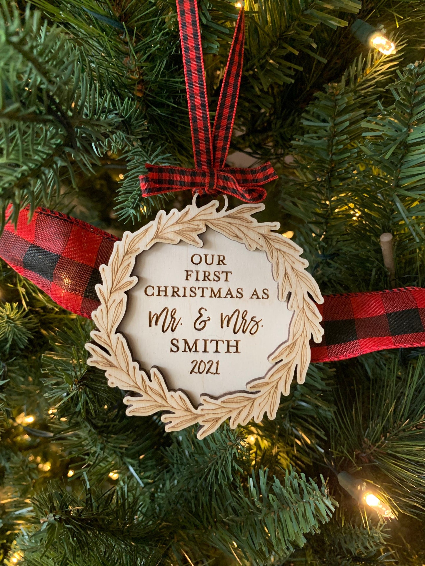 Custom Engraved First Christmas as Godparents Ornament