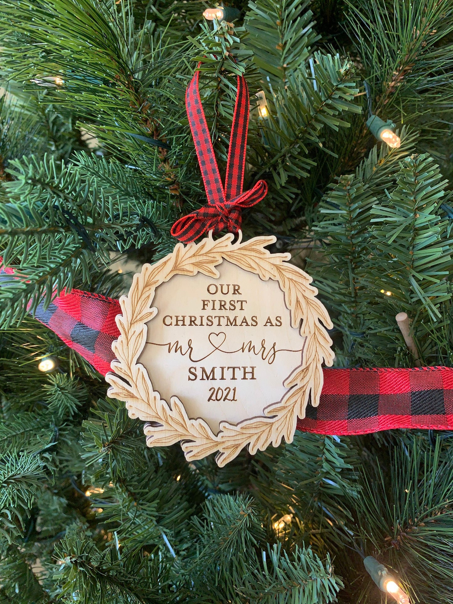 Custom Engraved First Christmas as Godparents Ornament