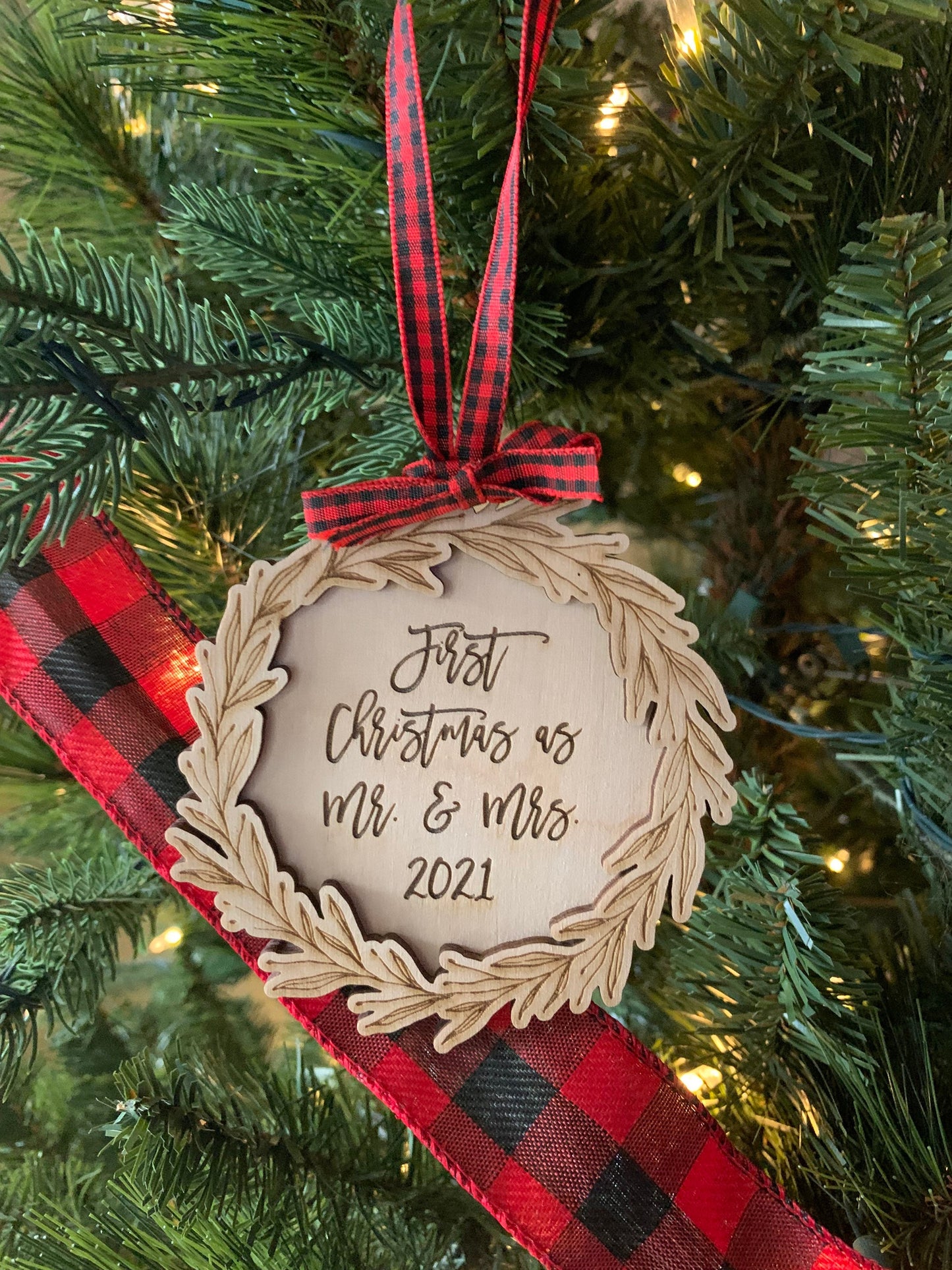 Custom Engraved First Christmas as Godparents Ornament