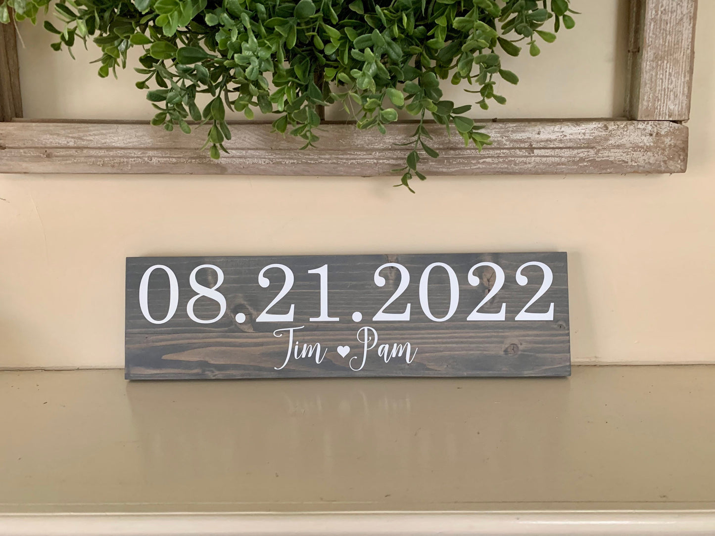 Save the Date Sign, Wedding Announcement Sign, Engagement Photo Prop, Rustic Wedding Decor