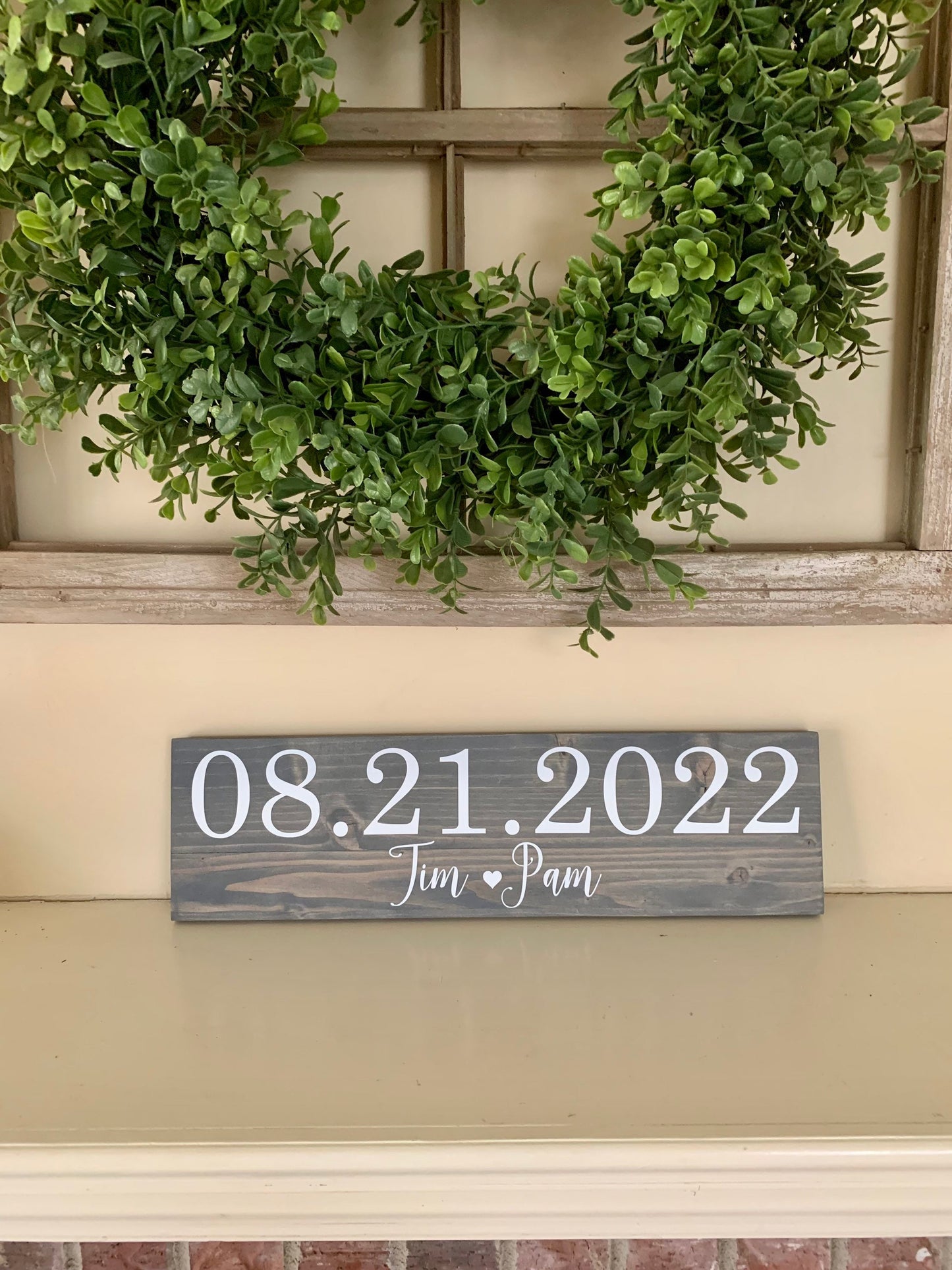 Save the Date Sign, Wedding Announcement Sign, Engagement Photo Prop, Rustic Wedding Decor