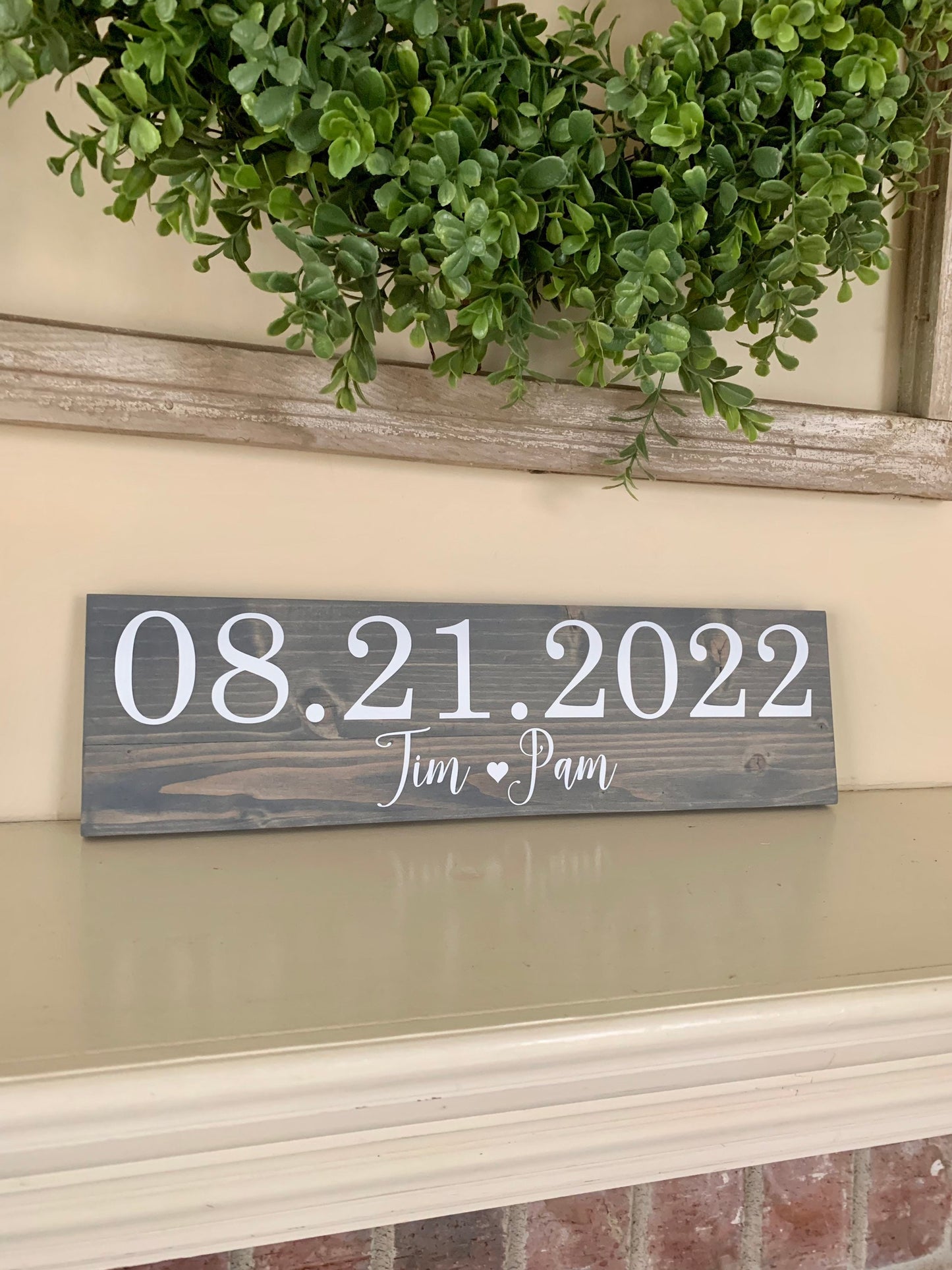 Save the Date Sign, Wedding Announcement Sign, Engagement Photo Prop, Rustic Wedding Decor