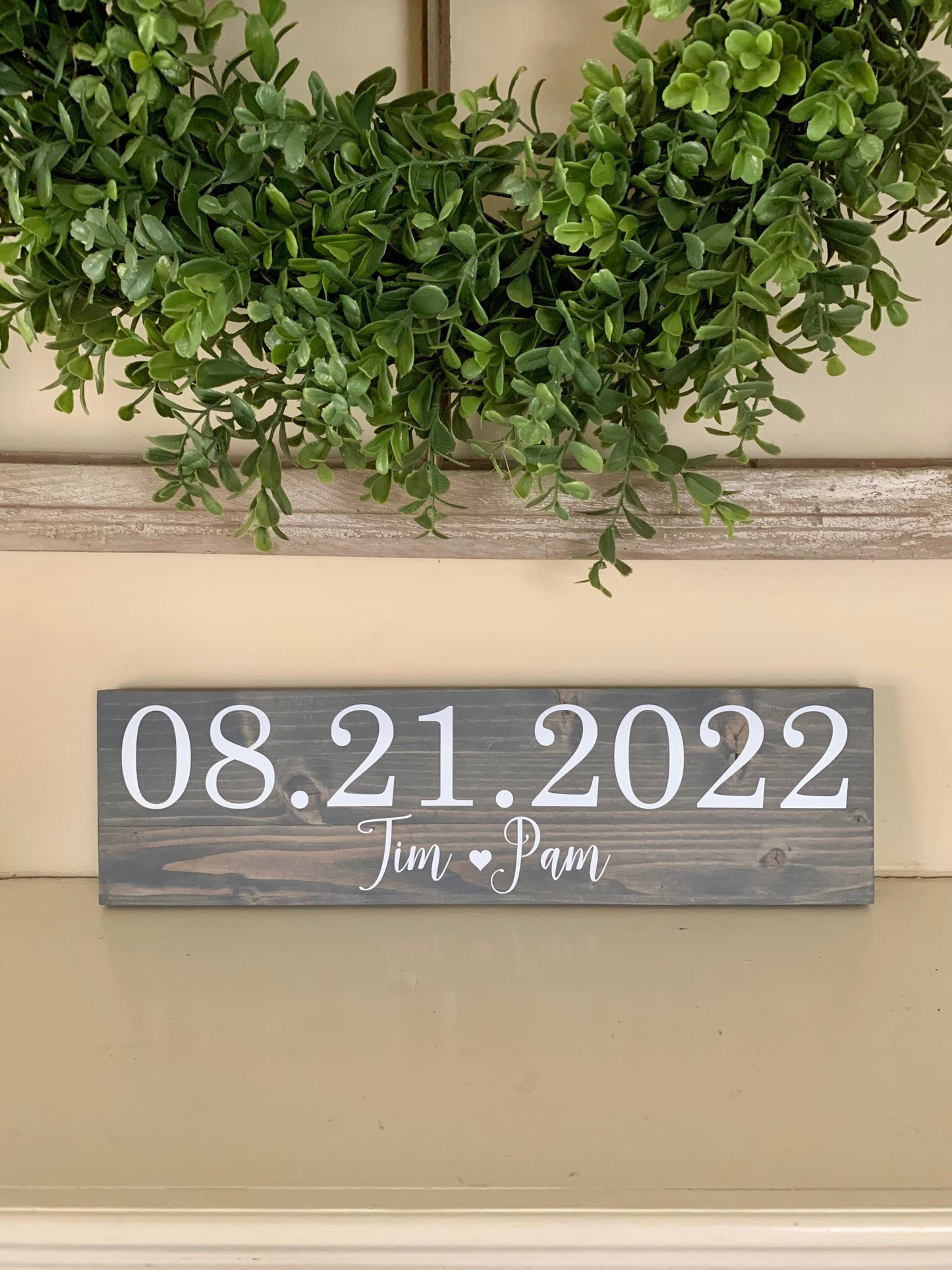 Save the Date Sign, Wedding Announcement Sign, Engagement Photo Prop, Rustic Wedding Decor