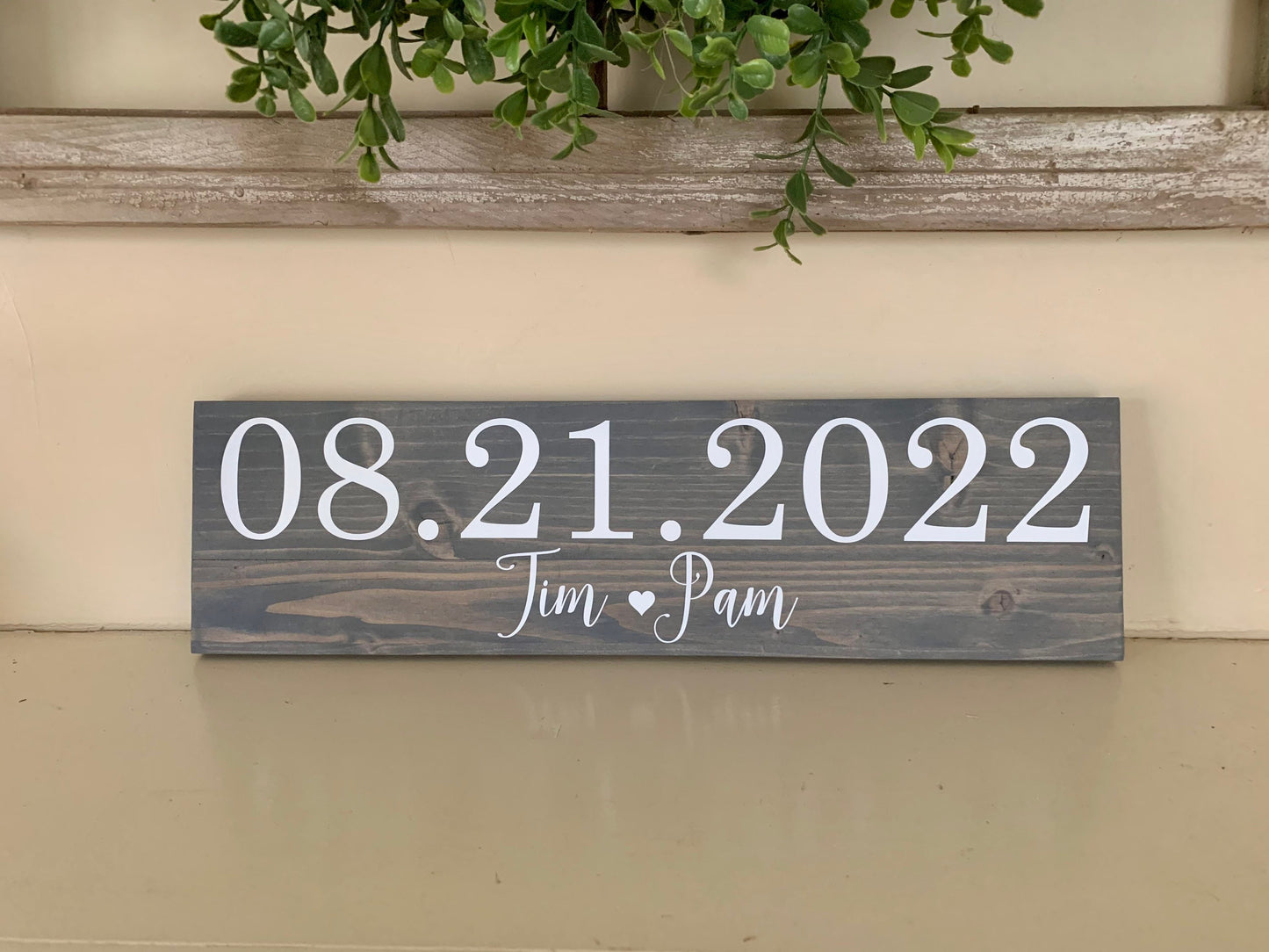 Save the Date Sign, Wedding Announcement Sign, Engagement Photo Prop, Rustic Wedding Decor