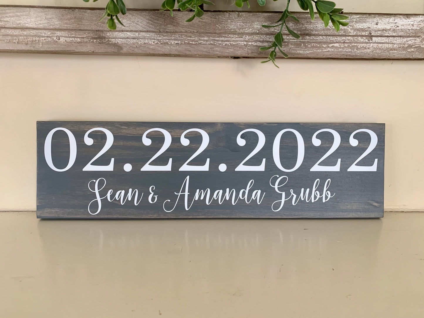 Save the Date Sign, Wedding Announcement Sign, Engagement Photo Prop, Rustic Wedding Decor