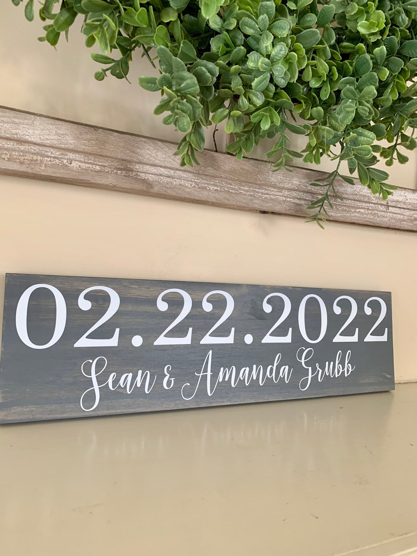 Save the Date Sign, Wedding Announcement Sign, Engagement Photo Prop, Rustic Wedding Decor