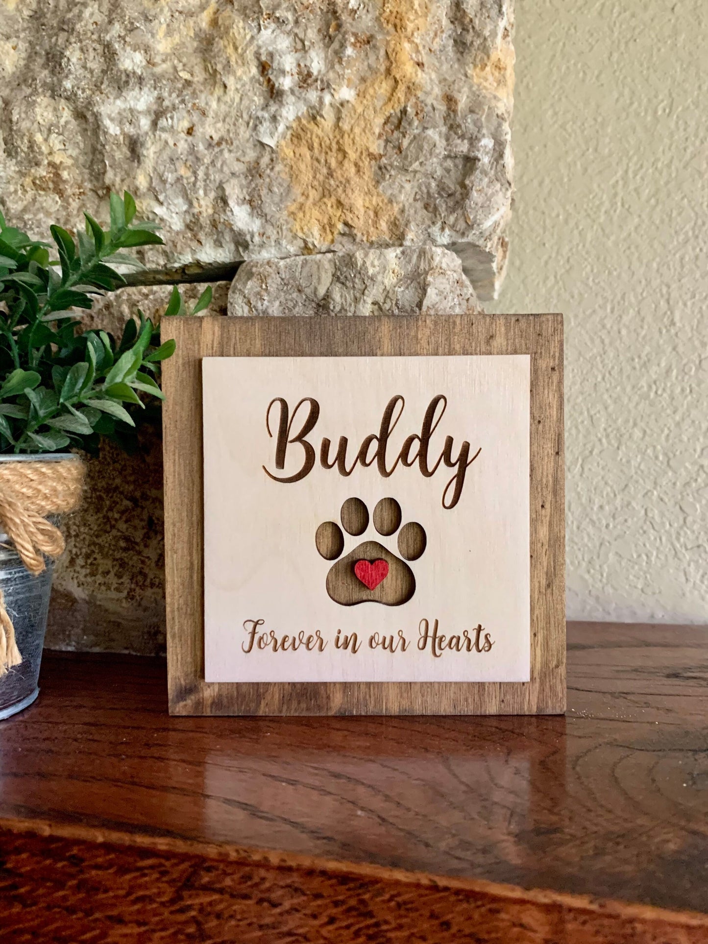 Custom Engraved Pet Memorial Sign