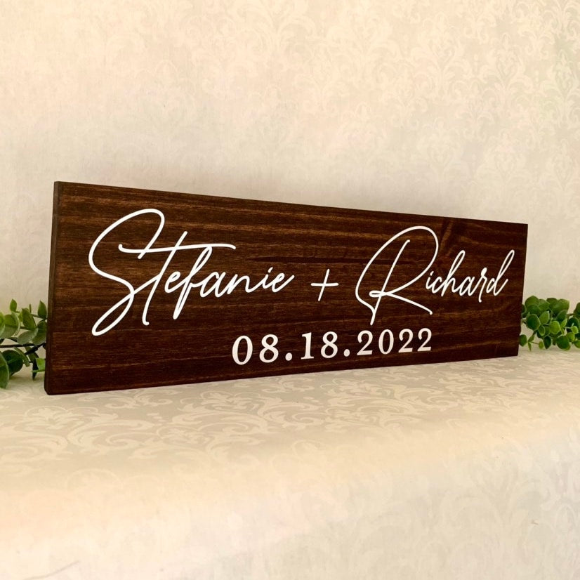 Save the Date Sign, Wedding Announcement Sign, Engagement Photo Prop, Rustic Wedding Decor