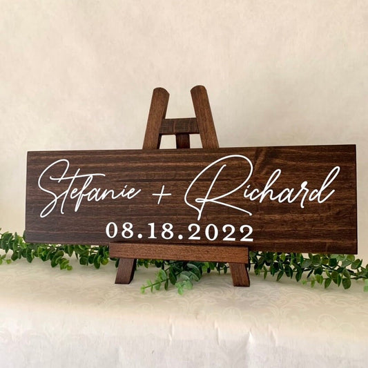 Save the Date Sign, Wedding Announcement Sign, Engagement Photo Prop, Rustic Wedding Decor