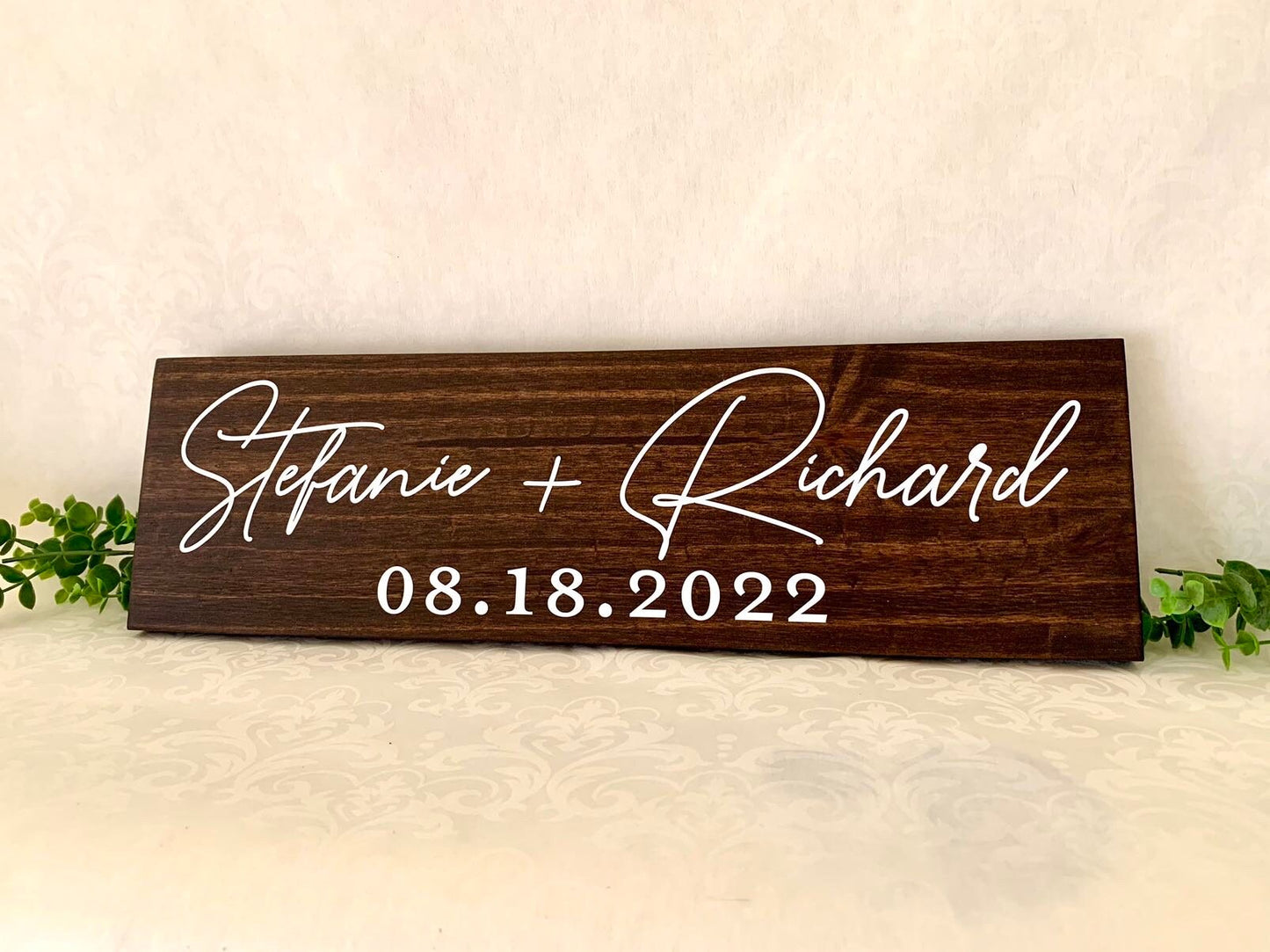 Save the Date Sign, Wedding Announcement Sign, Engagement Photo Prop, Rustic Wedding Decor