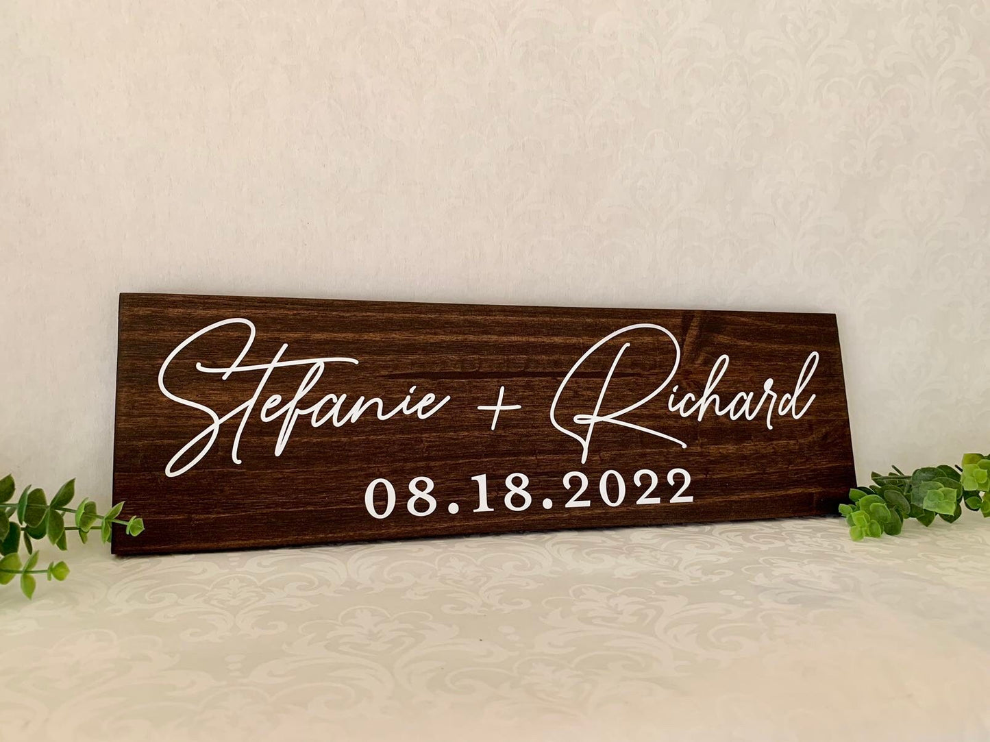 Save the Date Sign, Wedding Announcement Sign, Engagement Photo Prop, Rustic Wedding Decor