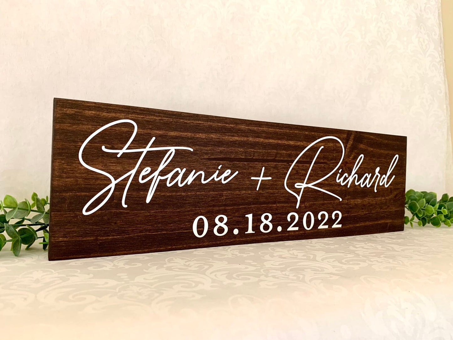 Save the Date Sign, Wedding Announcement Sign, Engagement Photo Prop, Rustic Wedding Decor