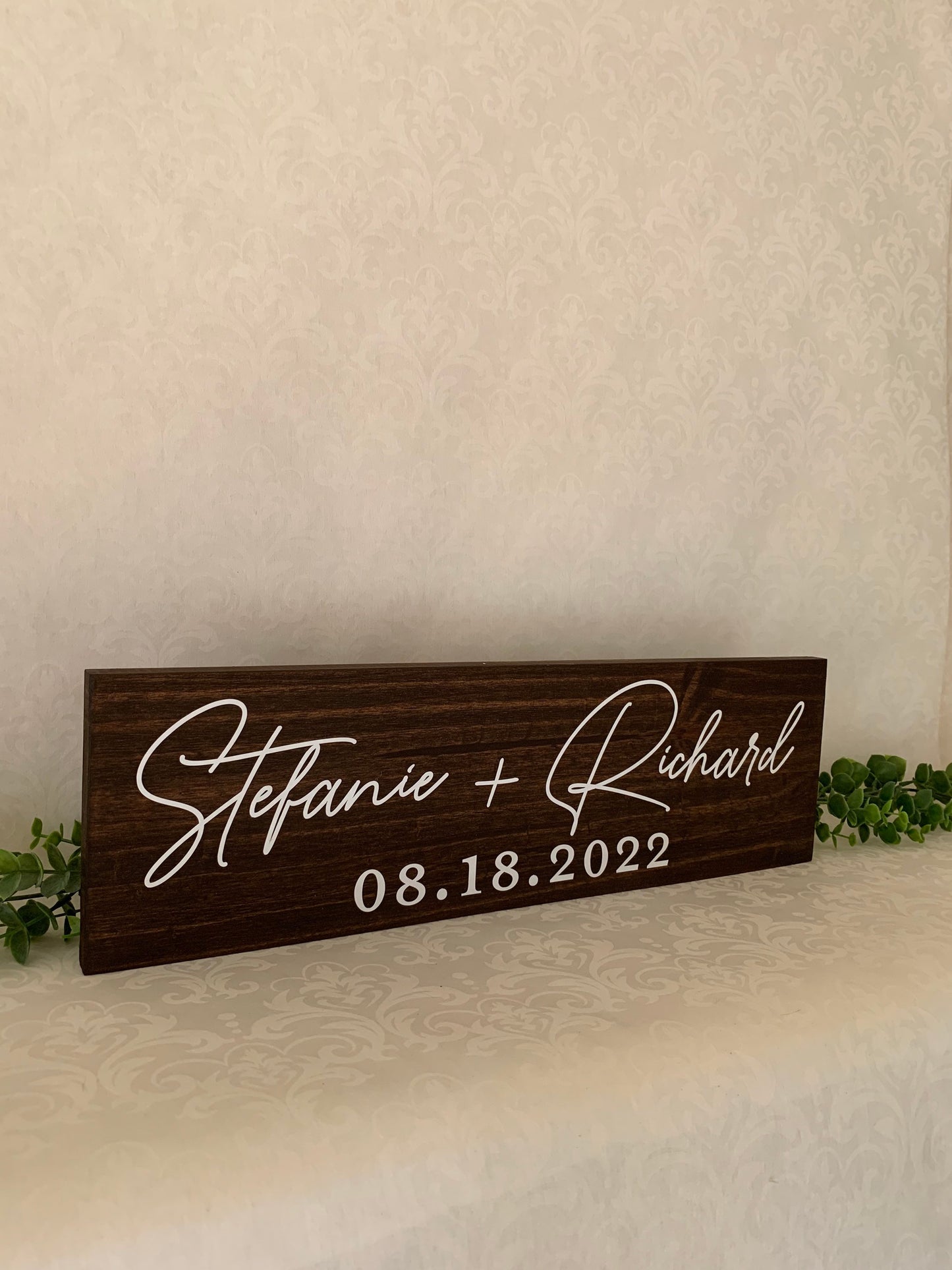 Save the Date Sign, Wedding Announcement Sign, Engagement Photo Prop, Rustic Wedding Decor