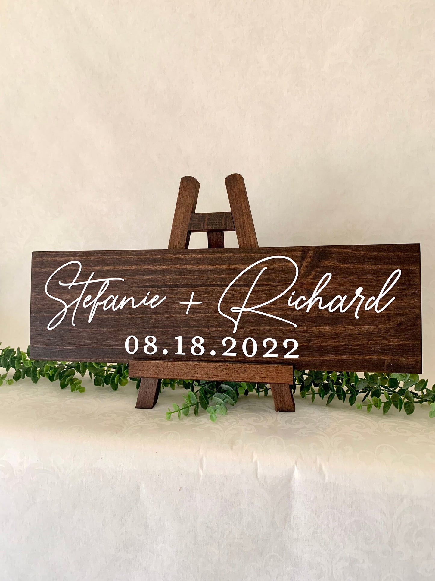 Save the Date Sign, Wedding Announcement Sign, Engagement Photo Prop, Rustic Wedding Decor