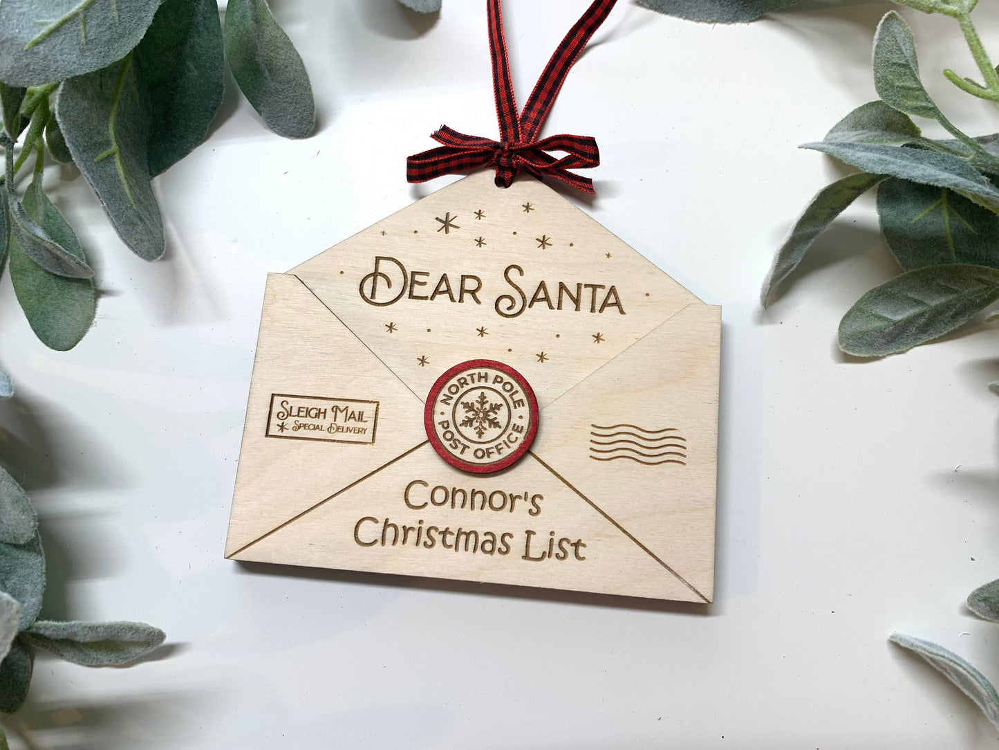 Personalized Santa Christmas List Ornament