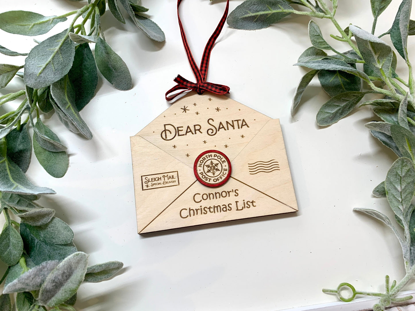 Personalized Santa Christmas List Ornament