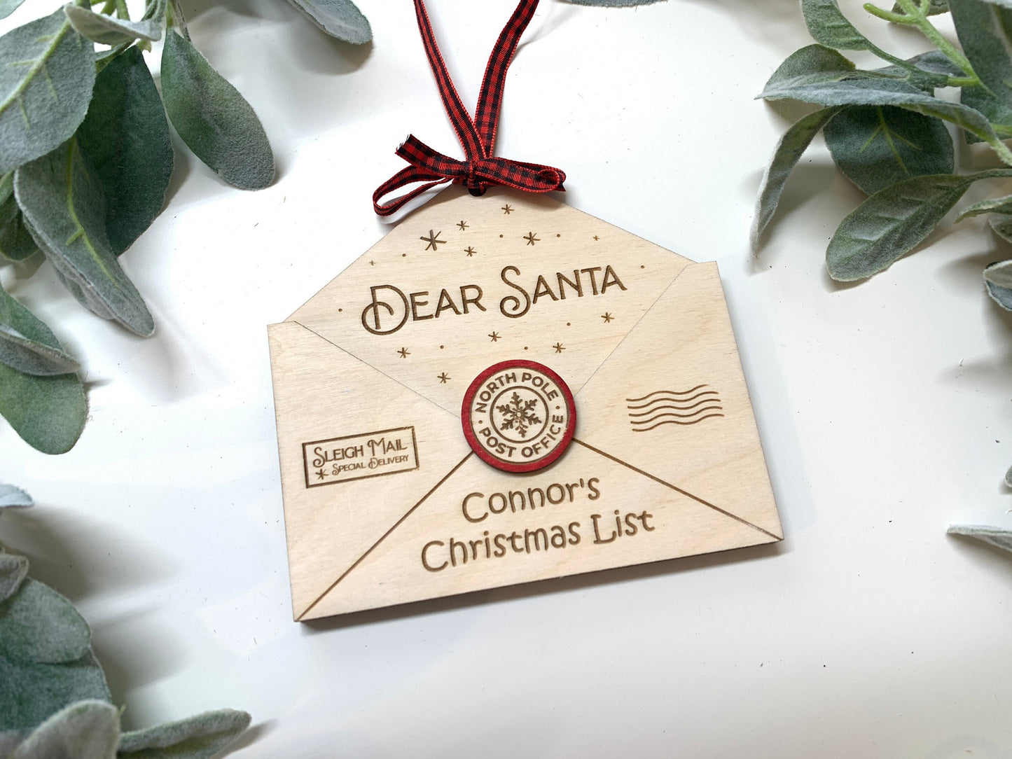 Personalized Santa Christmas List Ornament