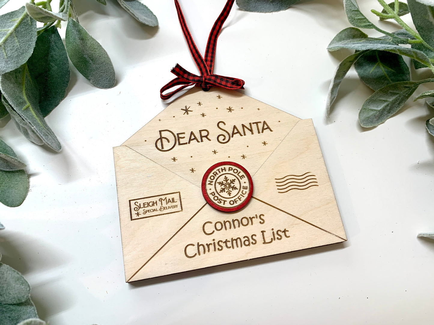 Personalized Santa Christmas List Ornament