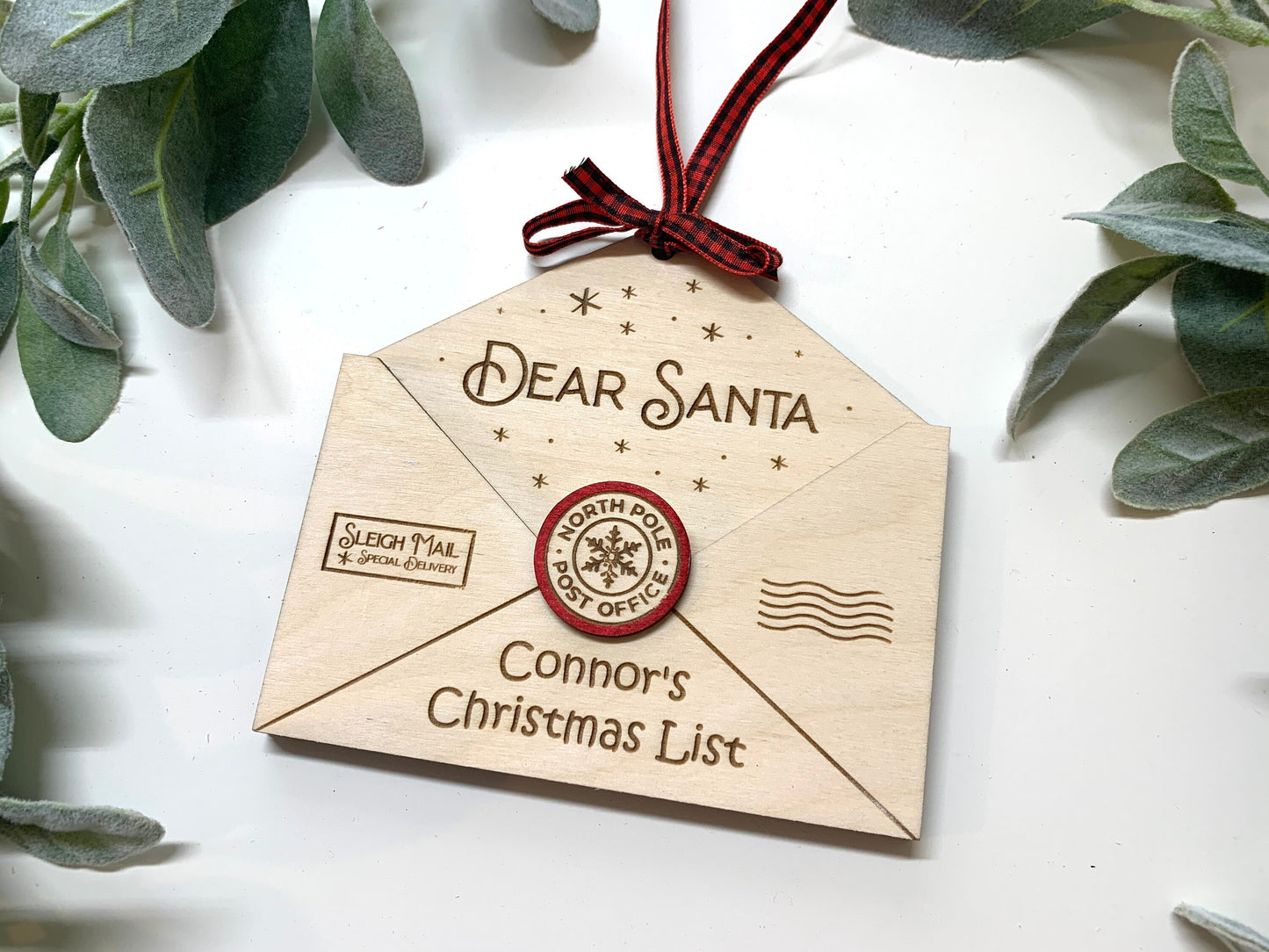 Personalized Santa Christmas List Ornament