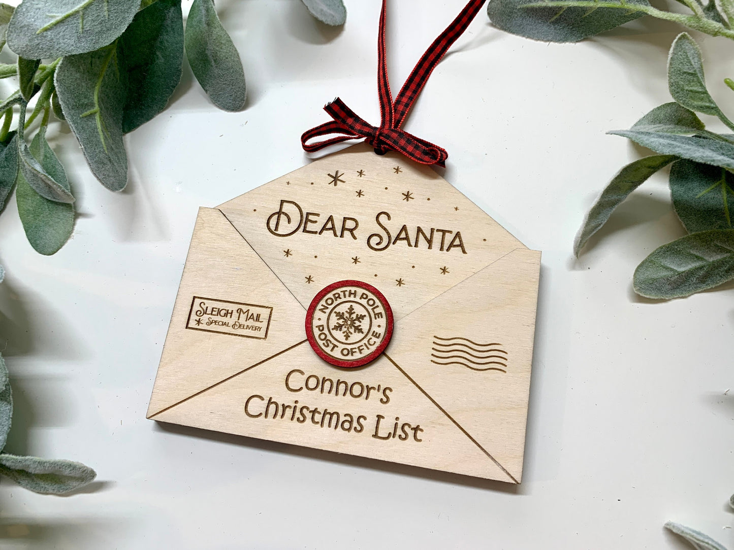 Personalized Santa Christmas List Ornament