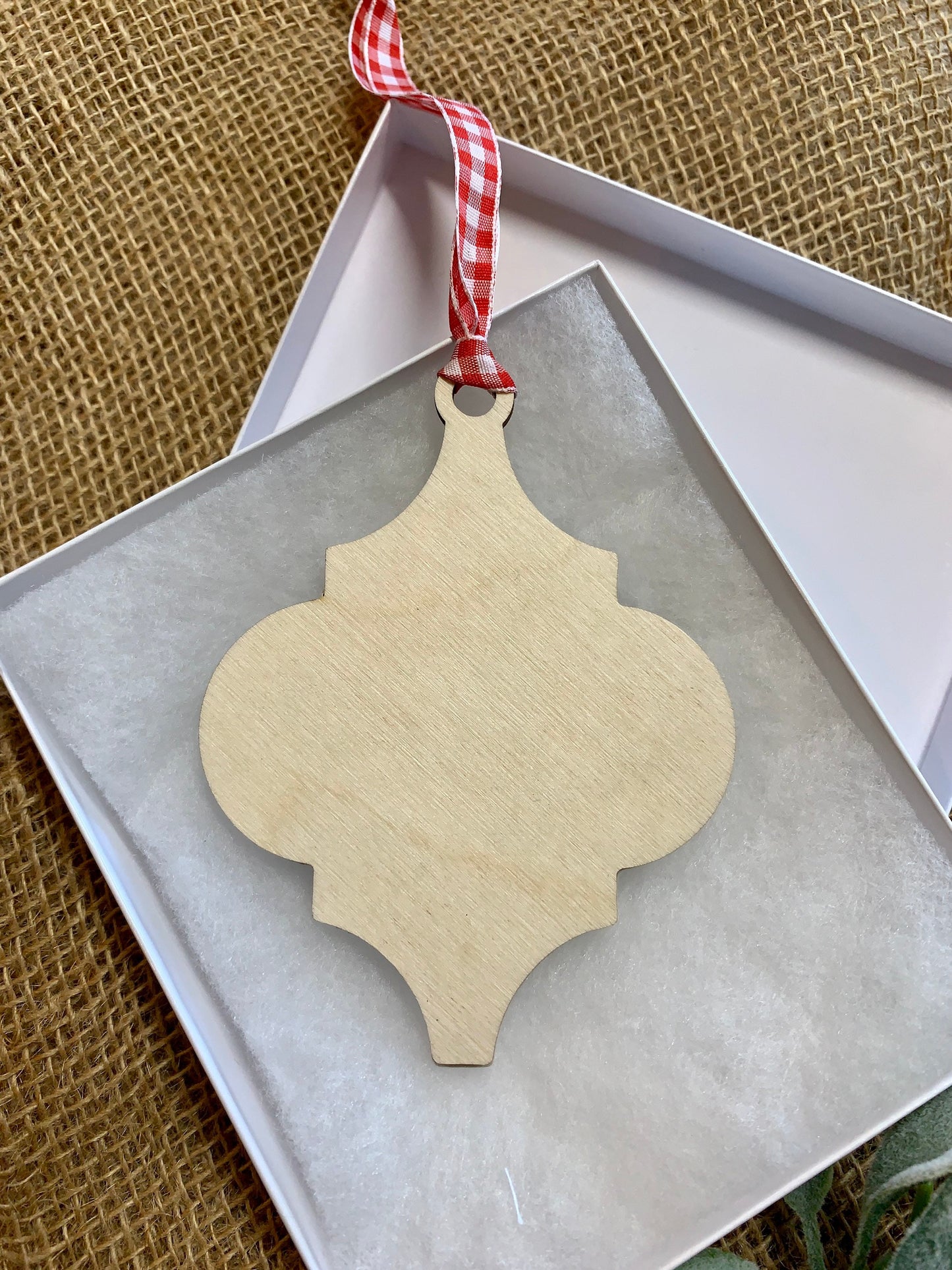 Personalized Porcelain Ornament, Ornament with Name, Farmhouse Style