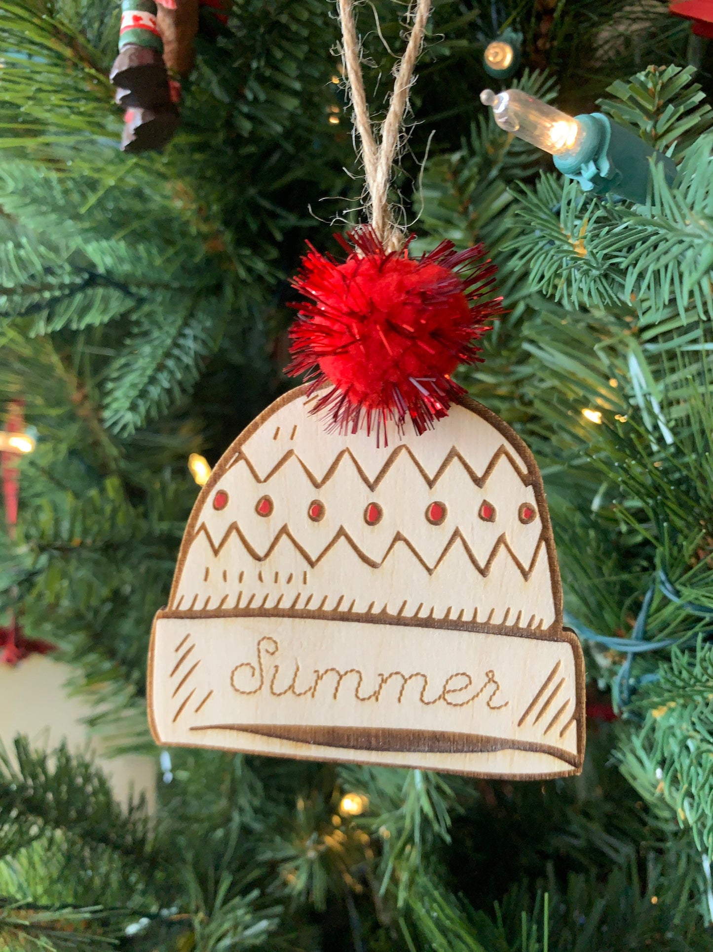 Personalized Beanie Ornament