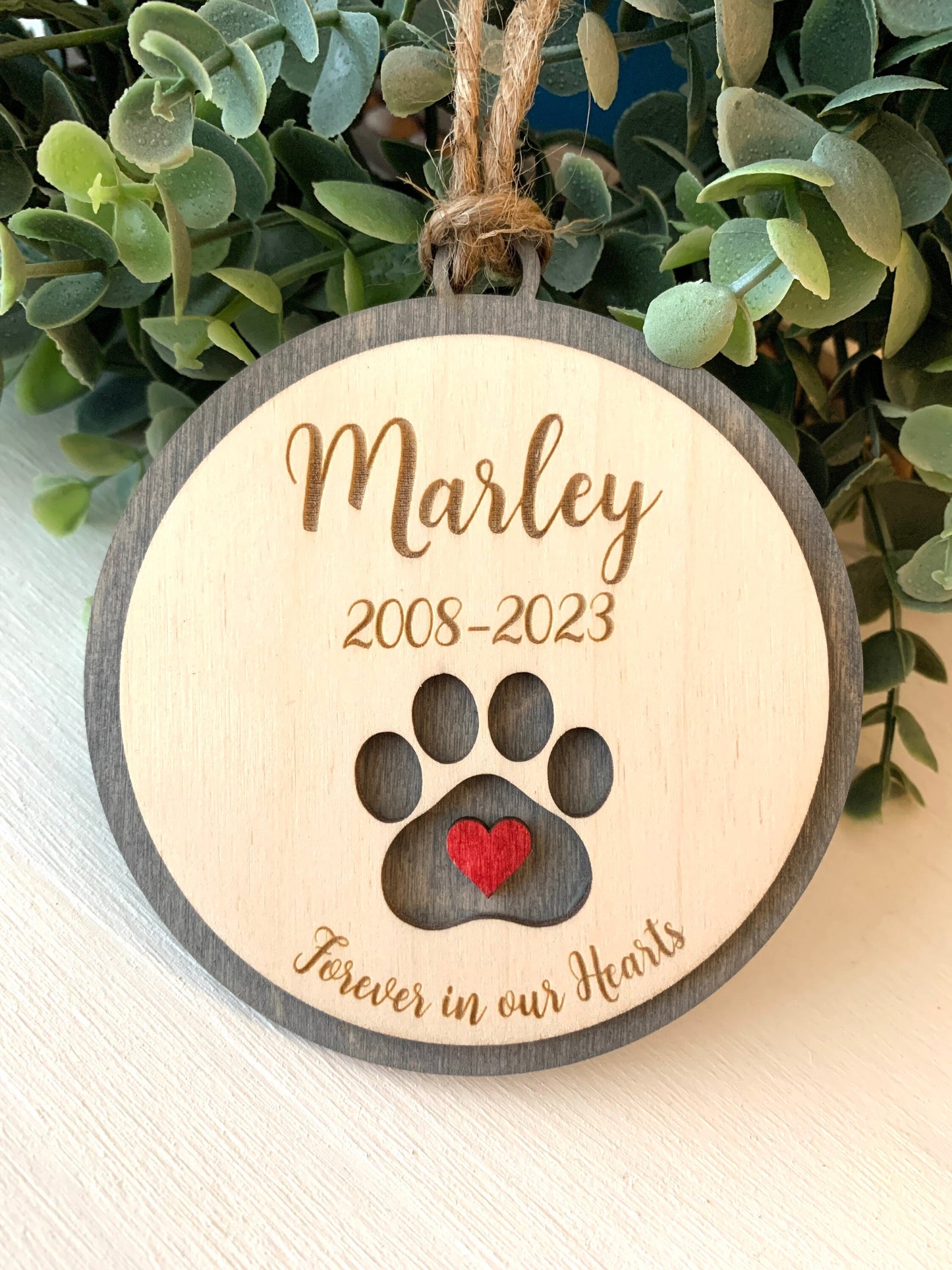 Custom Engraved Pet Memorial Ornament