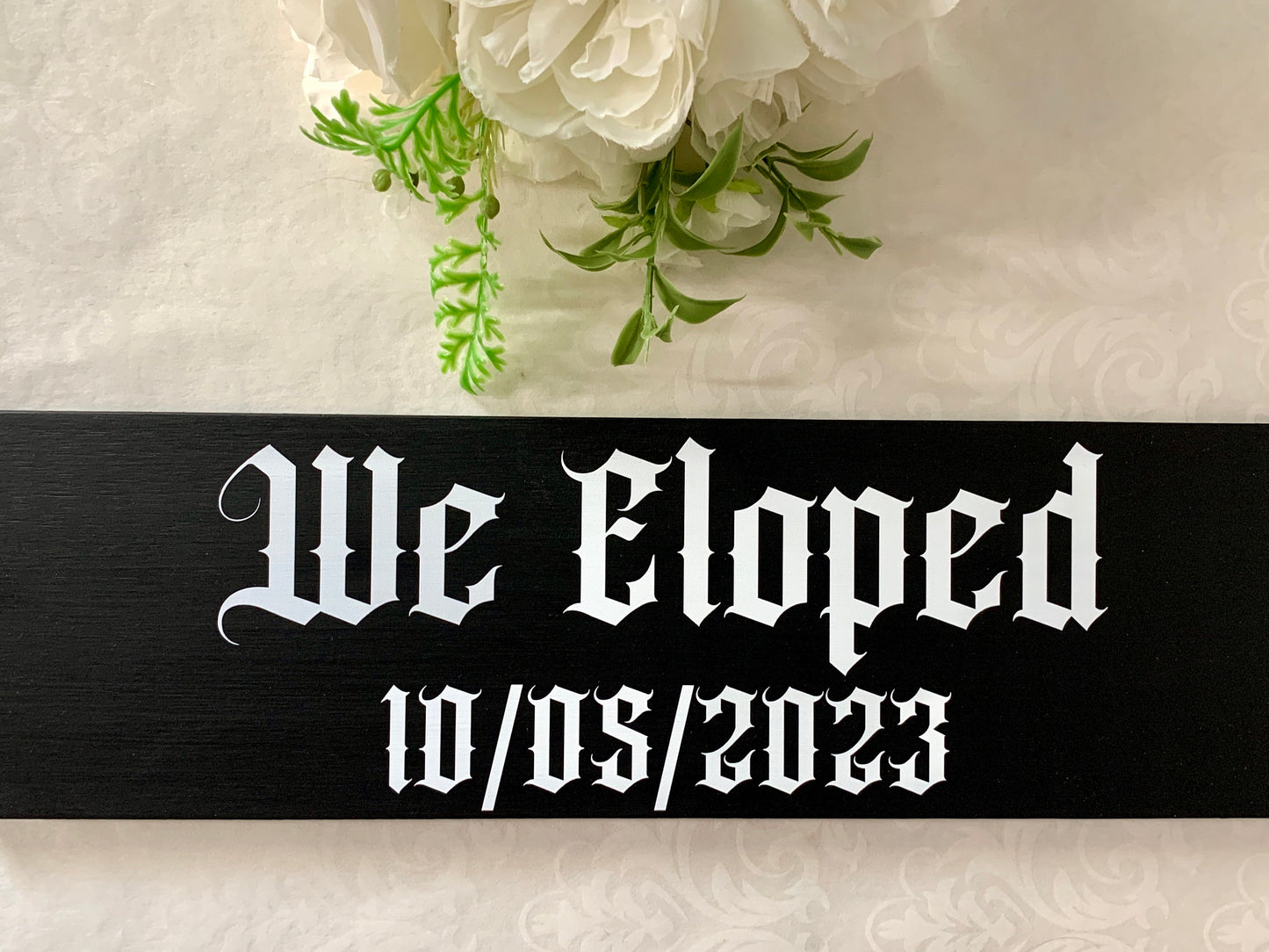 Gothic Elopement Sign, Alternative Wedding Sign, Save the Date sign, Til death do us part