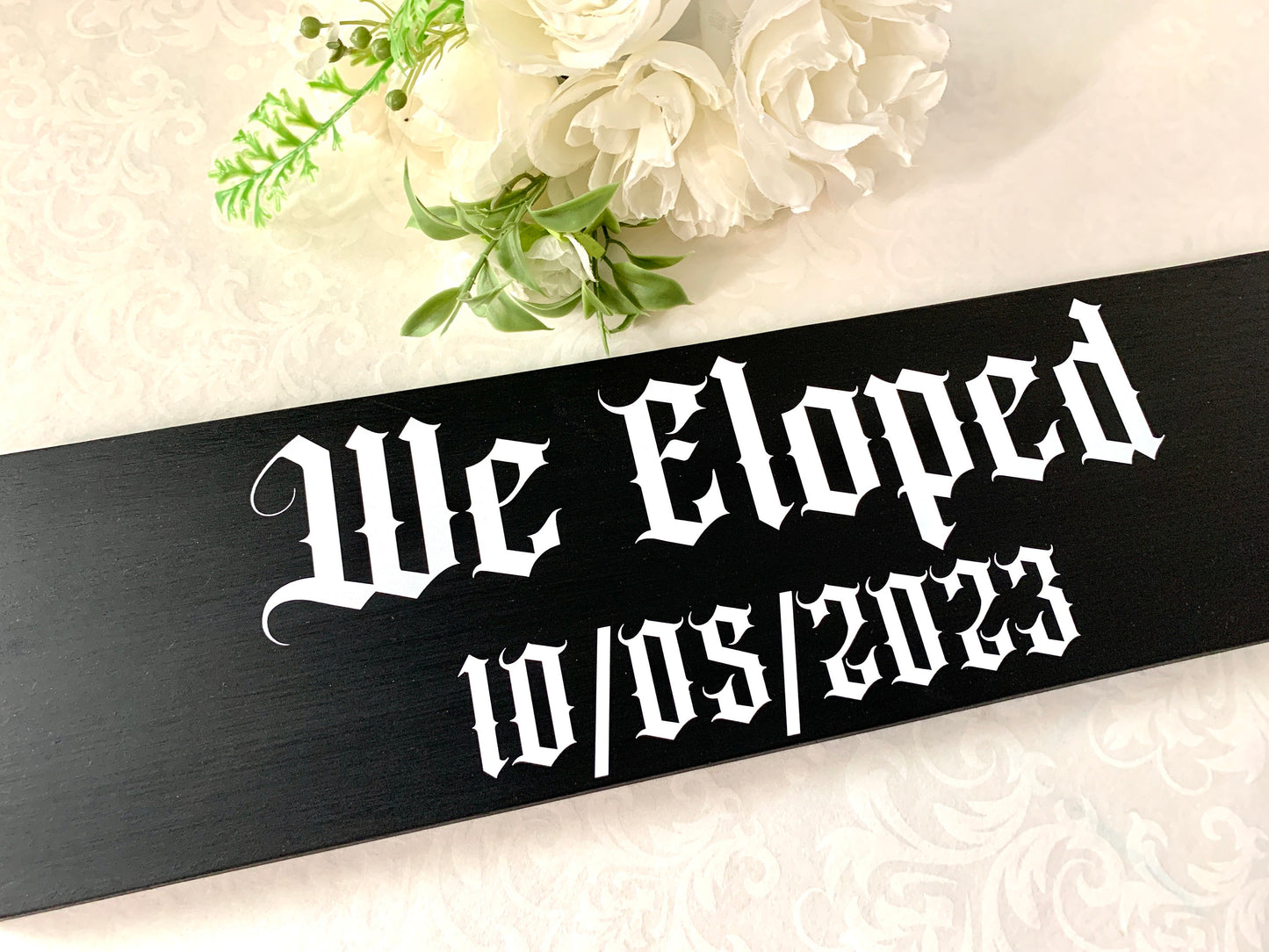 Gothic Elopement Sign, Alternative Wedding Sign, Save the Date sign, Til death do us part