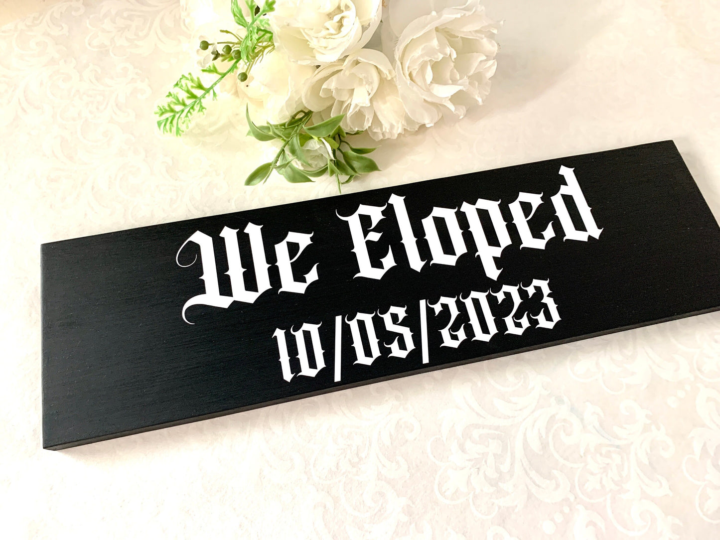 Gothic Elopement Sign, Alternative Wedding Sign, Save the Date sign