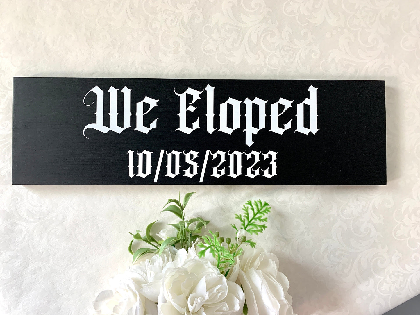 Gothic Elopement Sign, Alternative Wedding Sign, Save the Date sign