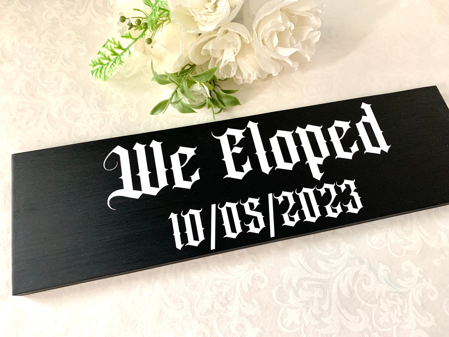 Gothic Elopement Sign, Alternative Wedding Sign, Save the Date sign, Til death do us part