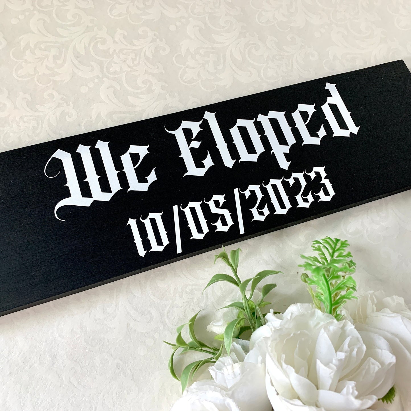 Gothic Elopement Sign, Alternative Wedding Sign, Save the Date sign, Til death do us part