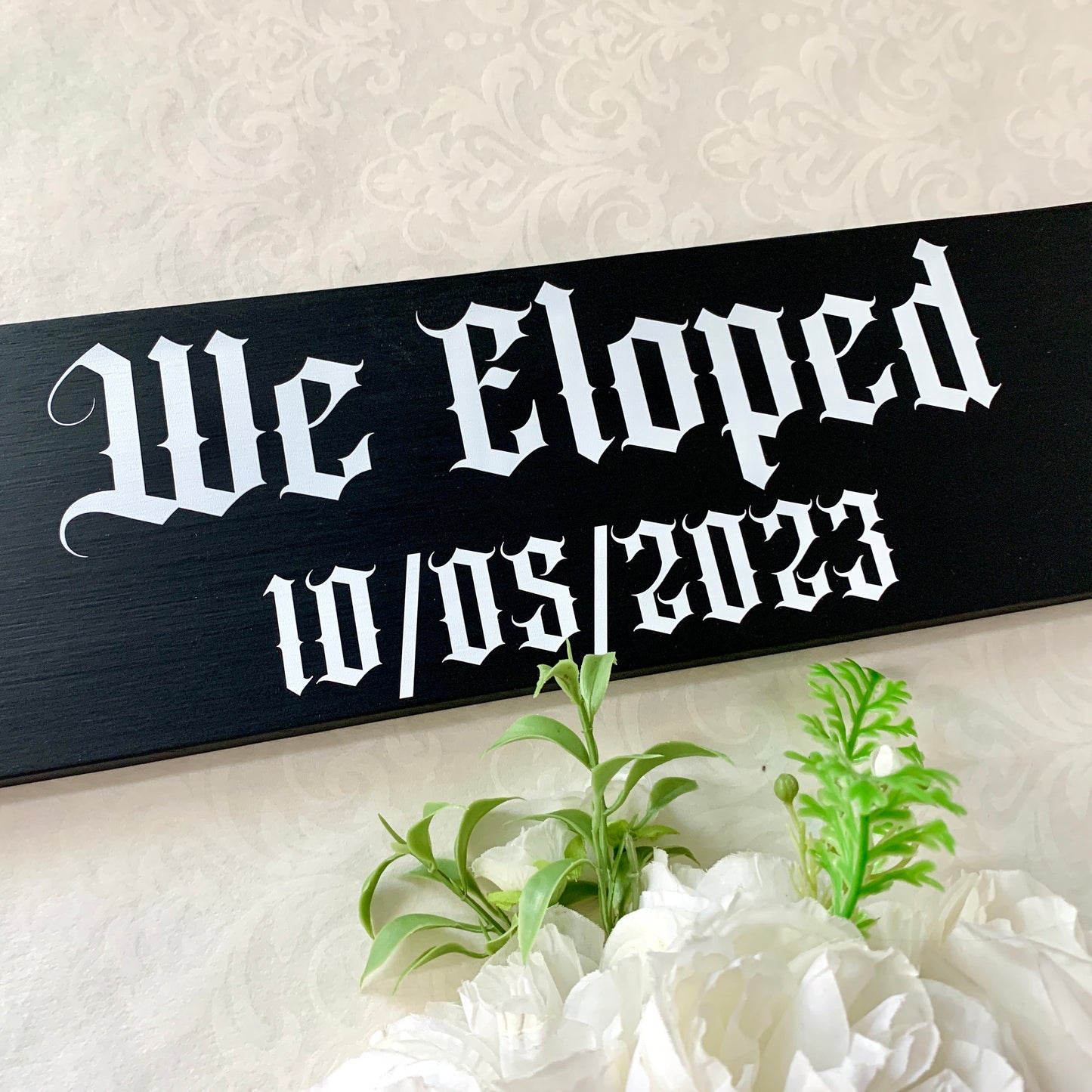 Gothic Elopement Sign, Alternative Wedding Sign, Save the Date sign, Til death do us part