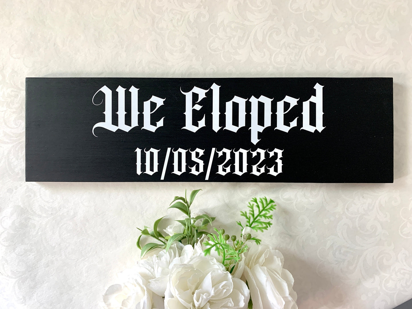 Gothic Elopement Sign, Alternative Wedding Sign, Save the Date sign, Til death do us part