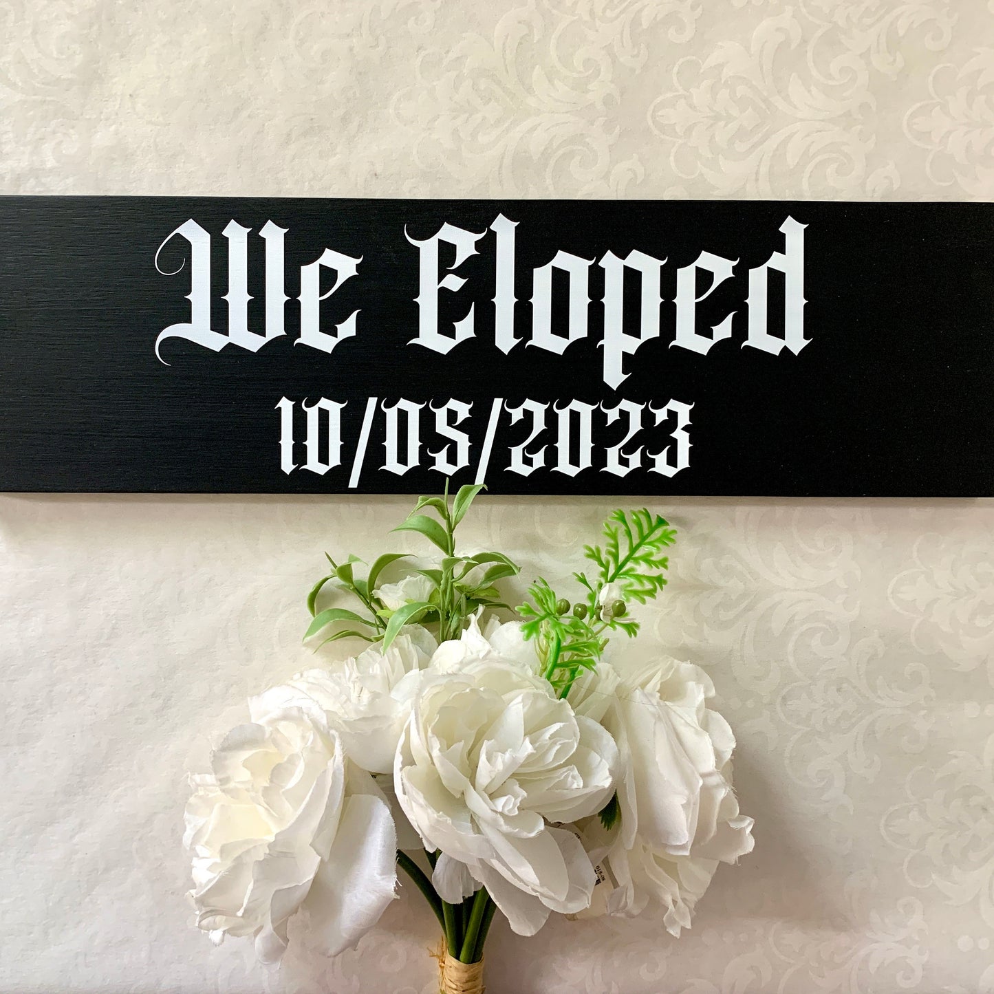 Gothic Elopement Sign, Alternative Wedding Sign, Save the Date sign, Til death do us part